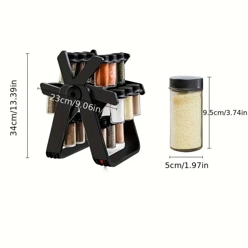 منظم التوابل الأكثر مبيعا مكون من 18 قطعة