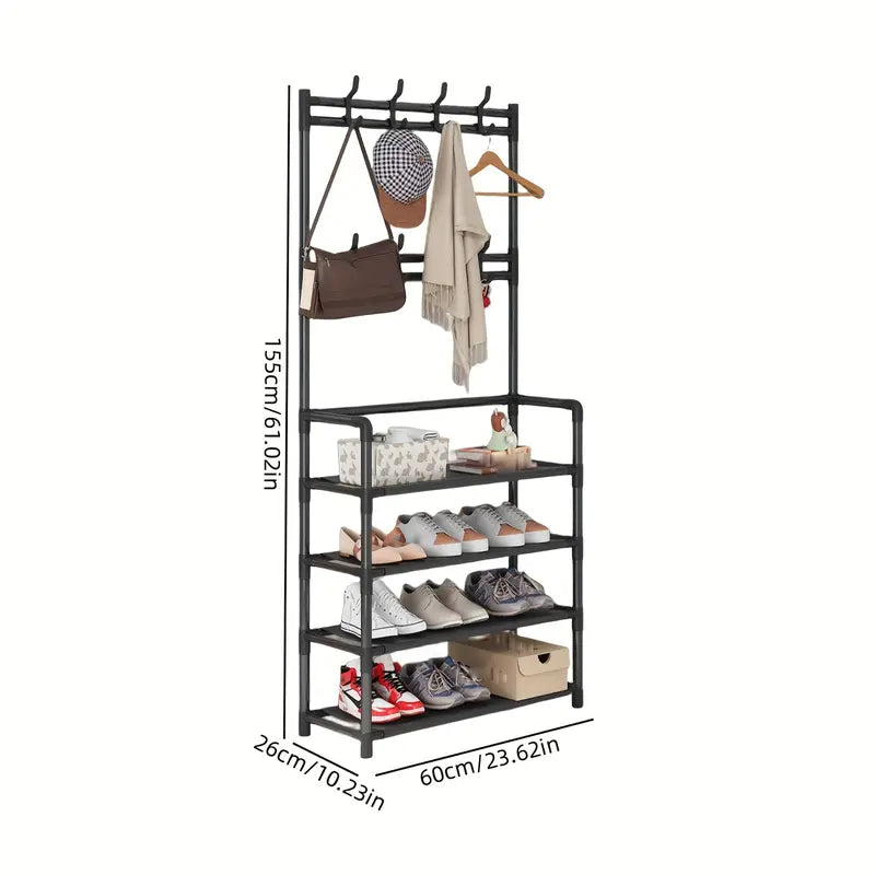 رف تخزين الأحذية مكون من 4 طبقات